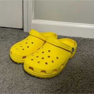 Yellow Crocs Classic Clog Shoes